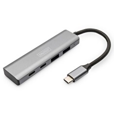 DIGITUS USB-C 4 Port HUB, 2x USB A + 2x USB-C