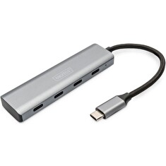 DIGITUS 4portový USB-C HUB 4x USB-C 3.1 Gen1, 5Gbps