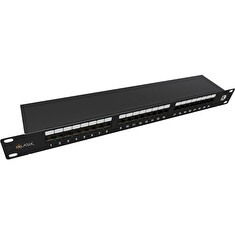 19" patch panel Solarix 24 x RJ45 CAT5E STP 1U SX24-5E-STP-BK-N