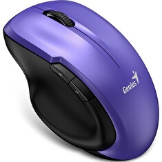 Genius Ergo 8200S Myš, bezdrátová, optická, 1200dpi, 5 tlačítek, tichá, BlueEye senzor, USB, fialová