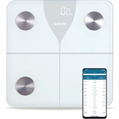 Salente SlimFit, osobní diagnostická fitness váha, Bluetooth, bílá