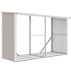Přístřešek na dřevo G21 WOH 682 - 302 x 119 cm, šedý