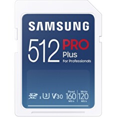 Samsung SDXC PRO PLUS/SDXC/512GB/180MBps/UHS-I U3, V30