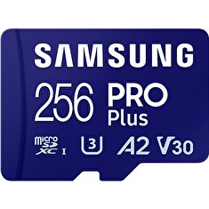 Samsung/micro SDXC/256GB/180MBps/USB 3.0/USB-A/Class 10/+ Adaptér/Modrá