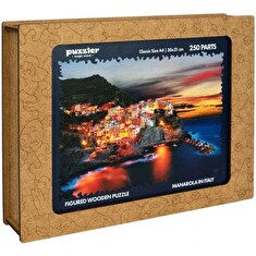 Puzzle Puzzler dřevěné, barevné - Manarola v Itálii