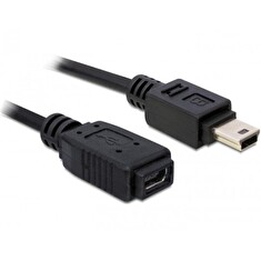 Delock USB 2.0 kabel, prodlužující mini-B 5-pin samec/samice 1 metr