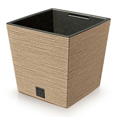 Květináč Prosperplast FURU SQUARE LOW ECO WOOD 24 cm naturo