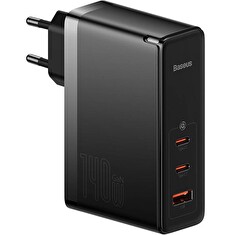 Baseus CCGP100201 GaN5 Pro Fast Nabíječka USB + 2xUSB-C 140W Black