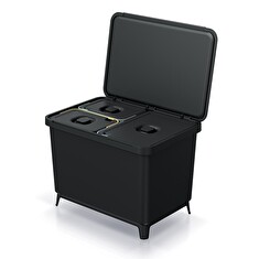 Odpadkový koš Prosperplast SYSTEMA 1x23l + 2x10l černý