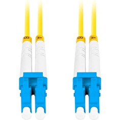 LANBERG optický patch cord SM LC/UPC-LC/UPC duplex 5m LSZH G657A1 průměr 3mm, barva žlutá