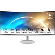 MSI Pro/MP341CQW/34"/VA/3440x1440/100Hz/1ms/White/2R