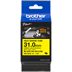 Brother - HSE-661E, bužírka žlutá / černá (31 mm)