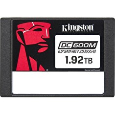 Kingston SSD DC600M 1920GB SATA III 2.5" 3D TLC (čtení/zápis: 560/530MBs; 94/78k IOPS; 1DWPD), Mixed-use