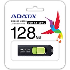 ADATA UC300/128GB/USB 3.2/USB-C/Černá