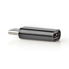 Nedis CCGB60910BK - USB-C Adaptér| USB 2.0 | USB-C™ Zástrčka | USB Micro-B Zásuvka | 480 Mbps | Kulatý | Poniklované