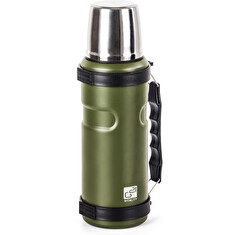 Termoláhev G21 na pití, 1000 ml, khaki zelená s rukojetí