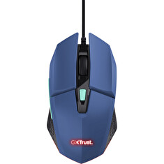 TRUST GXT 109 FELOX/Herní/Optická/Pro praváky/6 400 DPI/Drátová USB/Modrá