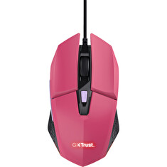 TRUST GXT 109 FELOX/Herní/Optická/Pro praváky/6 400 DPI/Drátová USB/Růžová
