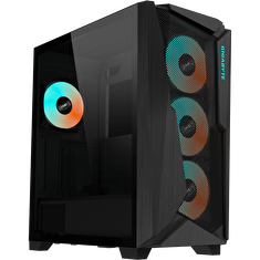 GIGABYTE C301 GLASS/Midi Tower/Transpar./Černá