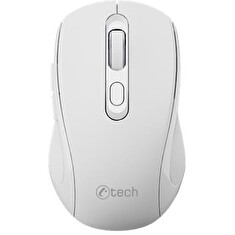 C-TECH WLM-12WH/Ergonomická/Optická/Pro praváky/Bezdrátová USB + Bluetooth/Bílá