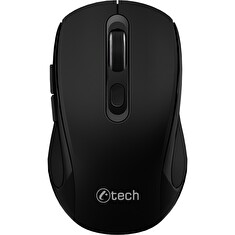 C-TECH myš WLM-12 Dual mode, bezdrátová, BT5.0 + 2,4GHz, 1600DPI, 6 tlačítek, USB nano receiver, černá