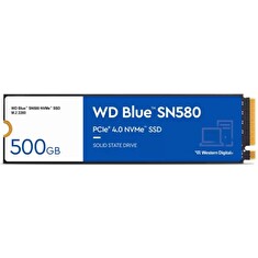 WD BLUE SSD NVMe 500GB PCIe SN580,Gen4 , (R:4000, W:3600MB/s)