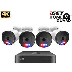 iGET HGNVK88504 - Kamerový UltraHD 4K PoE set, 8CH NVR + 4x IP 4K kamera, zvuk, SMART W/M/Andr/iOS