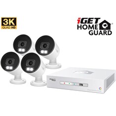 iGET HGDVK83304 - Kamerový 3K set, 8CH DVR + 4x kamera 3K, zvuk, LED, SMART W/M/Andr/iOS