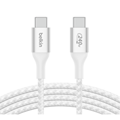 Belkin BOOST CHARGE™ USB-C na USB-C kabel 240W, 1m, bílý - odolný