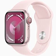 Apple Watch S9 Cell/45mm/Pink/Sport Band/Light Pink/-M/L