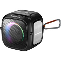 C-TECH reproduktor Impressio Qubis mini, bluetooth, čtečka, USB, AUX, RGB podsvícení, FM,USB-C