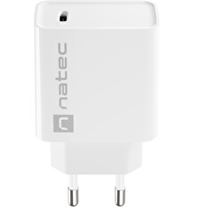 Universální nabíječka Natec RIBERA 20W 1X USB-C, bílá