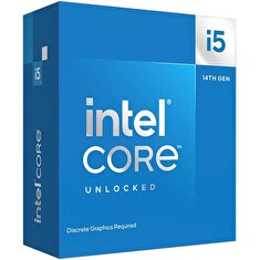 INTEL Core i5-14600KF / Raptor Lake R / LGA1700 / max. 5,3GHz / 6P+8E/20T / 24MB / 125W TDP / bez VGA / BOX