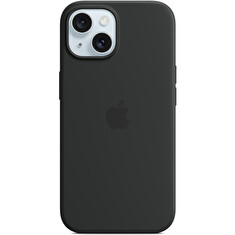 iPhone 15+ Silicone Case with MS - Black