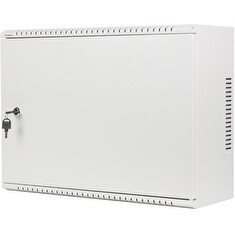 LANBERG Nástěnná jednodílná skříň 19", 4U+3U/540x200, (dodávané složené), nízkoprofilová, plné dveře, šedá (RAL7035)