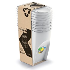 Odpadkový koš Prosperplast SORTIBOX 4 x 35 l popelavý