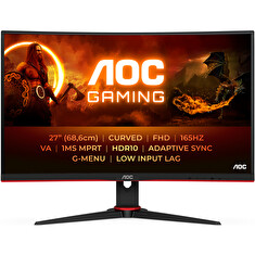 AOC LCD herní C27G2E 27" zakřivený VA/1920x1080@165Hz/80M:1/250cd/1ms/2xHDMI/DP/VGA/VESA