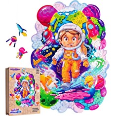 Puzzle Puzzler Puzzler dřevěné, barevné - Vesmírný dobrodruh