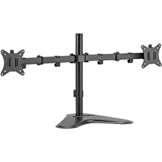 Držák monitoru Brateck LDT66-T024 stolní pro 2 monitory, černý