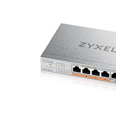 Zyxel XMG-105 5 Ports 2,5G + 1 SFP+, 4 ports 70W total PoE++ Desktop MultiGig unmanaged Switch