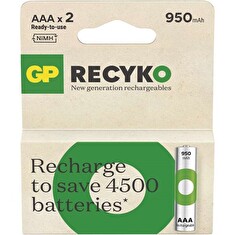 GP AAA ReCyko 950 mAh, nabíjecí, 2 ks