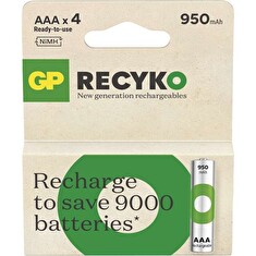 GP AAA ReCyko 950 mAh, nabíjecí (HR03) , 4 ks