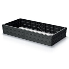 Vyvýšený záhon Prosperplast BASE WOODY antracit 149,2 cm