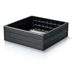 Vyvýšený záhon Prosperplast BASE WOODY antracit 75,6 cm