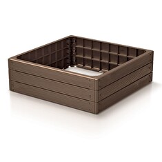 Vyvýšený záhon Prosperplast BASE WOODY hnědý 75,6 cm