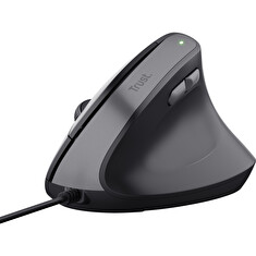 Trust Bayo II/Vertikální/Optická/Pro praváky/2 400 DPI/Drátová USB/Černá