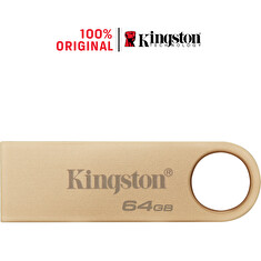 DataTraveler SE9 G3/64GB/USB 3.2/USB-A/Zlatá