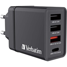 Verbatim USB nabíječka do sítě 30W,4 portová,černá