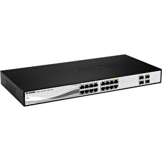 D-Link DGS-1210-16, 16-port 10/100/1000 Gigabit Smart Switch including 4 Combo 1000BaseT/SFP