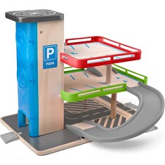 Garáž Woody s výtahem a příslušenstvím - dřevo/plast